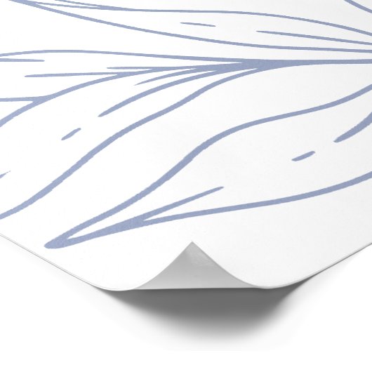 Periwinkle bloem Eenvoudige bruiloft liefde is zoe Poster (Hoek)