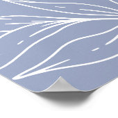 Periwinkle bloem Eenvoudige bruiloft liefde is zoe Poster (Hoek)