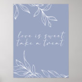 Periwinkle bloem Eenvoudige bruiloft liefde is zoe Poster (Voorkant)