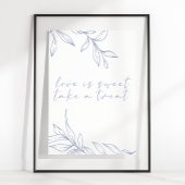 Periwinkle bloem Eenvoudige bruiloft liefde is zoe Poster