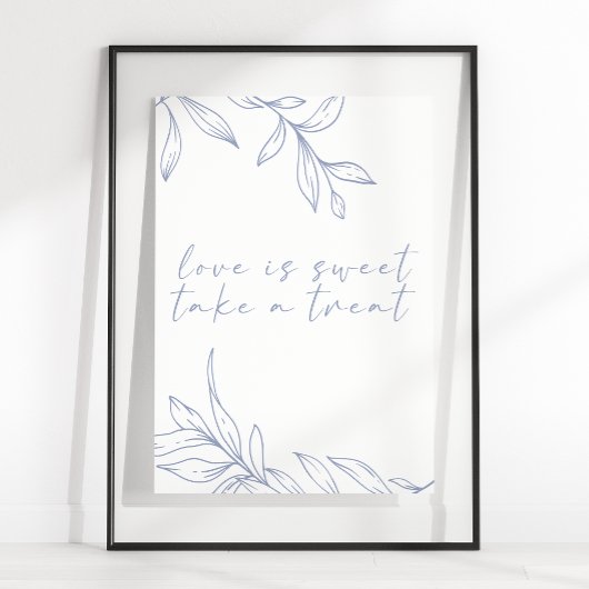 Periwinkle bloem Eenvoudige bruiloft liefde is zoe Poster