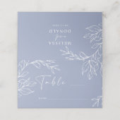 Periwinkle Bloem Eenvoudige Bruiloft Plaats Kaart Plaatskaartje (Buitenkant ongevouwen)