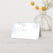 Periwinkle Bloem Eenvoudige Bruiloft Plaats Kaart Plaatskaartje (Voorkant)