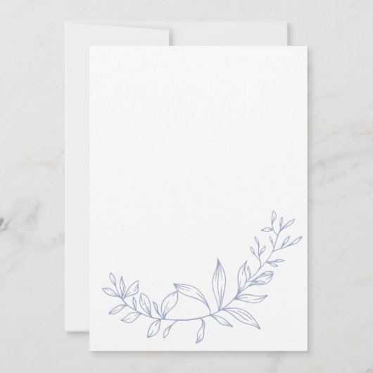 Periwinkle Bloemen Boho bruid Save The Date (Achterkant)