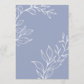 Periwinkle Bloemen Boho Bruiloft Menu (Achterkant)