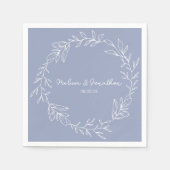 Periwinkle bloemen Boho romantische bruiloft Servet (Voorkant)