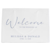 Periwinkle Bloemen Boho Welkom Bruiloft Groot Cadeauzakje (Voorkant)