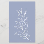 Periwinkle Bloemen Bruidsspel Raad de jurk Flyer (Achterkant)