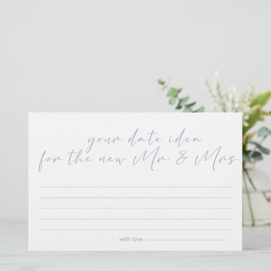 Periwinkle Bloemen Datum Nacht Idee Douche Spel Briefpapier (Staand voorkant)