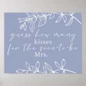 Periwinkle bloemen raden hoeveel kussen spel poster (Voorkant)