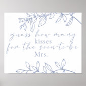 Periwinkle bloemen raden hoeveel kussen spel poster (Voorkant)