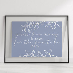 Periwinkle bloemen raden hoeveel kussen spel poster