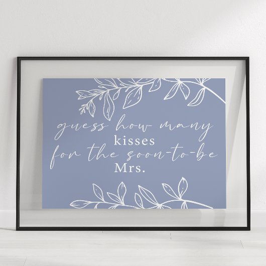 Periwinkle bloemen raden hoeveel kussen spel poster