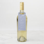 Periwinkle Bloemen Script Wedding Dank u Flessenhanger (Op fles)