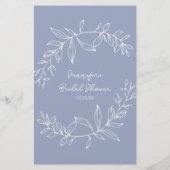 Periwinkle bloemen spel waar waren we flyer (Achterkant)