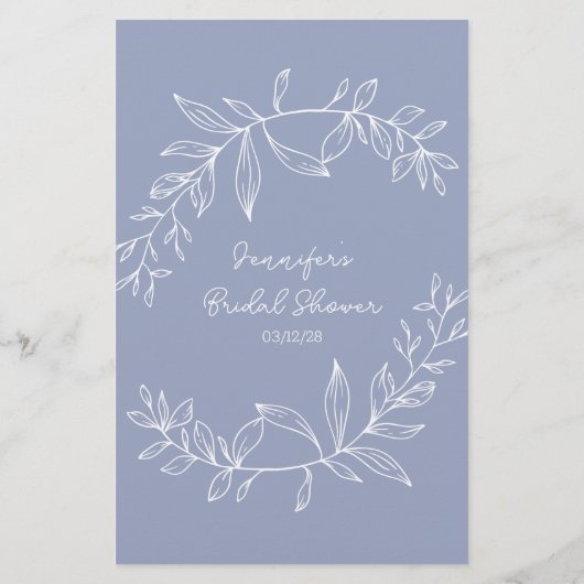 Periwinkle bloemen spel waar waren we flyer (Achterkant)