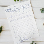 Periwinkle bloemen spel waar waren we flyer<br><div class="desc">Periwinkle Flowers Vrijgezellenfeest spel. Overeenkomende items om uw event collectie te voltooien zijn beschikbaar in onze Zazzle winkel!</div>