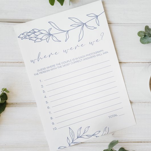 Periwinkle bloemen spel waar waren we flyer