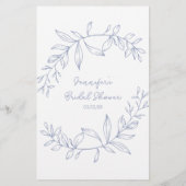 Periwinkle bloemen spel waar waren we flyer (Achterkant)