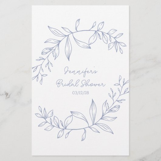 Periwinkle bloemen spel waar waren we flyer (Achterkant)