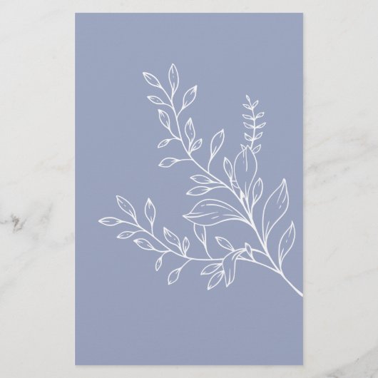 Periwinkle Bloemen Spel Whats In Uw Tas Flyer (Achterkant)