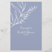 Periwinkle bloemen spel zou de bruidegom zeggen flyer (Achterkant)