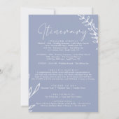 Periwinkle Bloemen Welkomstbrief & Routebeschrijvi Notitiekaartje (Achterkant)