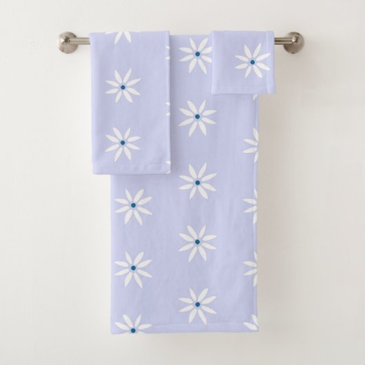 Periwinkle Bloemenbadhanddoeken Bad Handdoek (Insitu)
