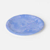 Periwinkle Blue Abstract Feather Pattern Papieren Bordje (Gekanteld)
