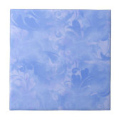 Periwinkle Blue Abstract Feather Pattern Tegeltje (Voorkant)