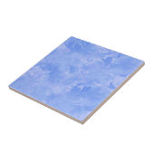 Periwinkle Blue Abstract Feather Pattern Tegeltje (Zijkant)