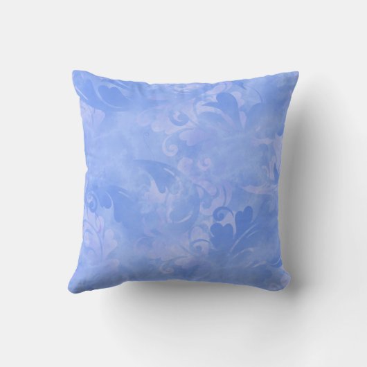 Periwinkle Blue-Abstract ventilatorpatroon Kussen (Achterkant)