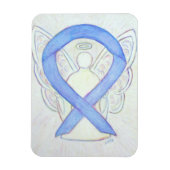 Periwinkle Blue Awareness Ribbon Angel Art Magnet Magneet (Verticaal)