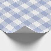 Periwinkle Blue Buffalo Check Patroon Cadeaupapier (Hoek)