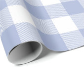 Periwinkle Blue Buffalo Check Patroon Cadeaupapier (Rol Hoek)