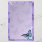 Periwinkle Blue Butterfly Fantasy Art Briefpapier (Voorkant)