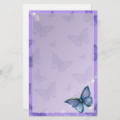 Periwinkle Blue Butterfly Fantasy Art Briefpapier (Voorkant / Achterkant)