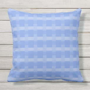 Periwinkle Blue Checks Outdoor Pillow 20x20 Buitenkussen