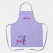 Periwinkle Blue Chic Nails op "Jouw naam" Schort (Voorkant)