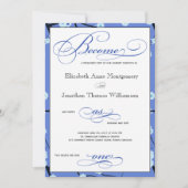 Periwinkle Blue Christelijk Wedding Invitation Kaart (Voorkant)