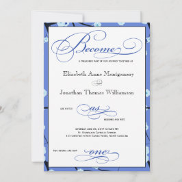 Periwinkle Blue Christelijk Wedding Invitation Kaart