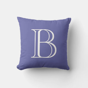 Periwinkle Blue Custom Letter Monogramed Initiaal Kussen