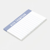 Periwinkle Blue Custom Name Lined Post-it® Notes (Schuin)