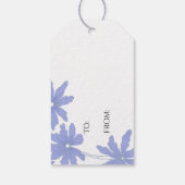 Periwinkle Blue Daisies Display Vrijgezellenfeest Cadeaulabel (Achterkant)