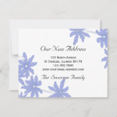 Periwinkle Blue Daisies New Address Aankondiging (Voorkant)