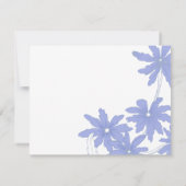 Periwinkle Blue Daisies New Address Aankondiging (Achterkant)