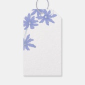 Periwinkle Blue Daisies Wedding Favor Labels Cadeaulabel (Achterkant)