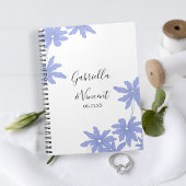Periwinkle Blue Daisies Wedding Guest Book Notitieboek