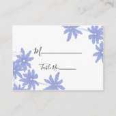 Periwinkle Blue Daisies Wedding Place Kaarten Plaatskaartje (Voorkant)