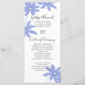 Periwinkle Blue Daisies Wedding Programme Programmakaart (Voorkant)